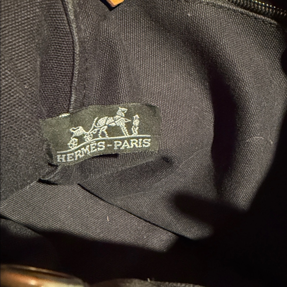 HERMÈS Tote Fourre Tout Toile PM Gray Canvas Authentic - Picture 8 of 12